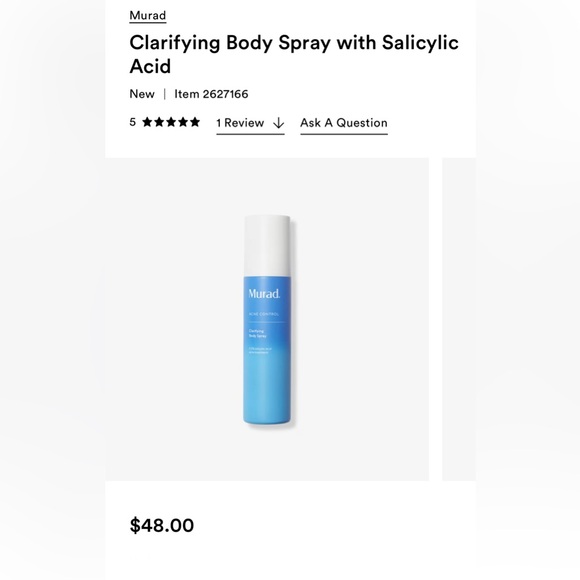NEW Murad Clarifying Body Spray with Salicylic Acid - Picture 5 of 8